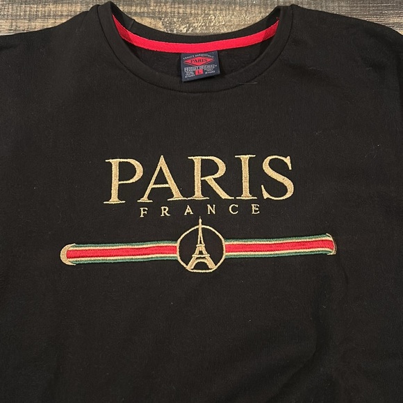 Paris France crewneck sweatshirt Sz L - Picture 2 of 3